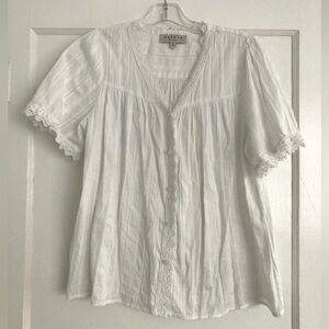 White Women's Cotton Top by Hayden S